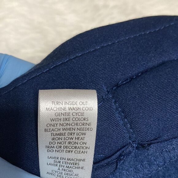 CALVIN KLEIN CK LOGO FULL ZIP  BLACK NAVY FLEECE JACKET Large - Picture 9 of 10